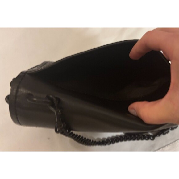 COACH Faye Carryall Black Leather & Suede Crossbody Bag, Turn-lock / Chain Strap - Picture 12 of 12